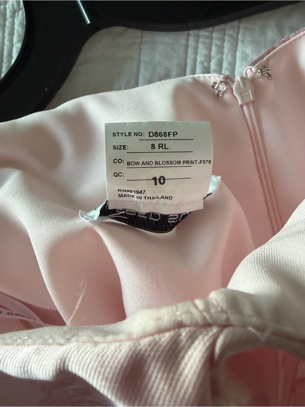 ALFRED SUNG fit & flare shoulder with shoulder bows; color: bow and blossom - Picture 5 of 5